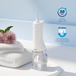 Blaupunkt P30 Şarjlı Ağız Duşu Type-C 4 Başlıklı 300 ml IP65 Su Geçirmez Diş Temizleme Cihazı Beyaz - 4