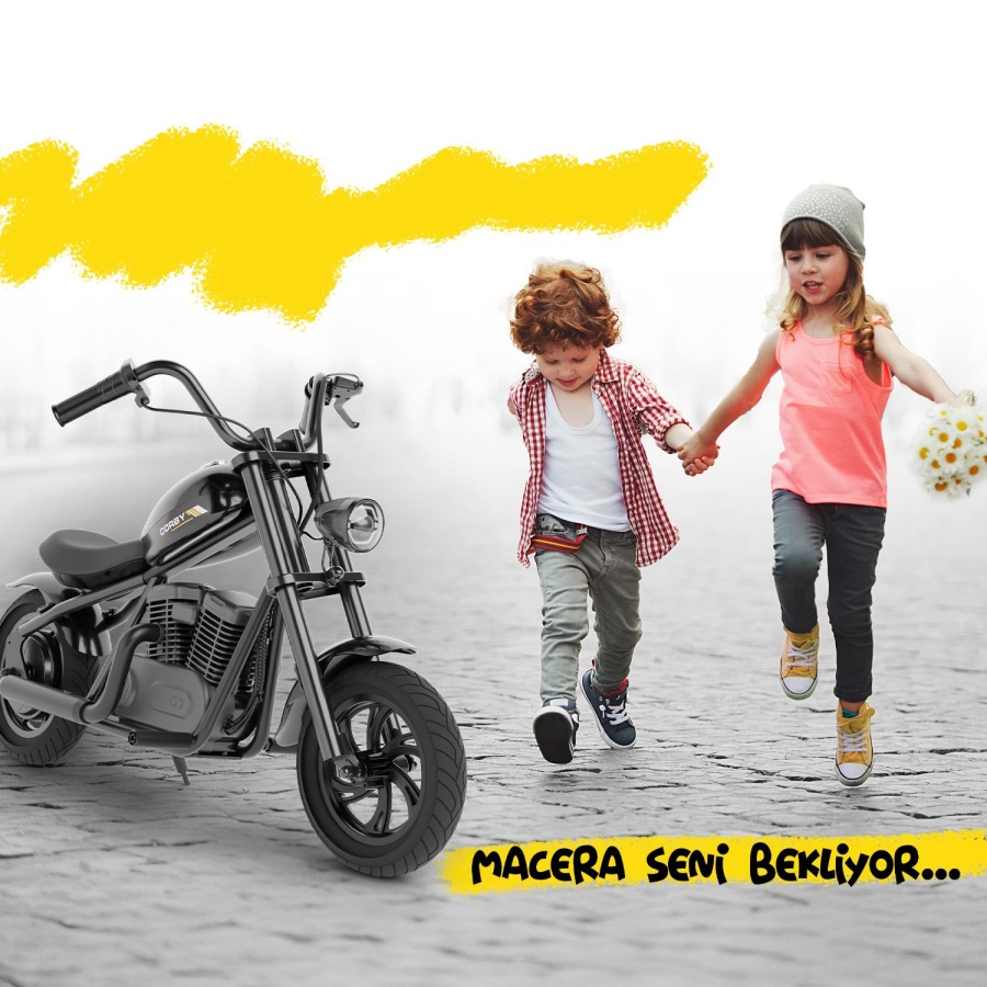 Corby Jetty 300 R240X Elektrikli Mini Çocuk Motoru 160W Siyah - 4