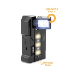 House Pratik HP113 Şarjlı LED El Feneri 159 lm 6 Mod Manyetik Taban Type-C 1200mAh Siyah - 3