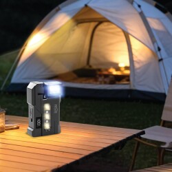House Pratik HP113 Şarjlı LED El Feneri 159 lm 6 Mod Manyetik Taban Type-C 1200mAh Siyah - 5