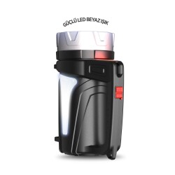 House Pratik HP74 Şarjlı 4 Modlu 2000 mAh 300 Lümen El Feneri Siyah - 2