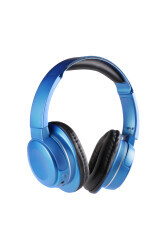 MF Product Acoustic 0127 Mikrofonlu Kulak Üstü Kablosuz BT Kulaklık Mavi - 1