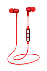MF Product Acoustic 0130 Mikrofonlu Kulakiçi Kablosuz BT Kulaklık Kırmızı - 1