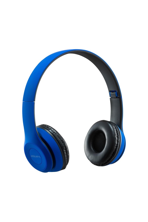 MF Product Acoustic 0131 Mikrofonlu Kulak Üstü Kablosuz BT Kulaklık Mavi - 1