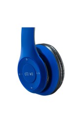 MF Product Acoustic 0131 Mikrofonlu Kulak Üstü Kablosuz BT Kulaklık Mavi - 4