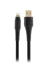 MF Product Jettpower 0024 Yassı 2.1A Lightning Hızlı Şarj Kablosu 1 m Siyah - 1