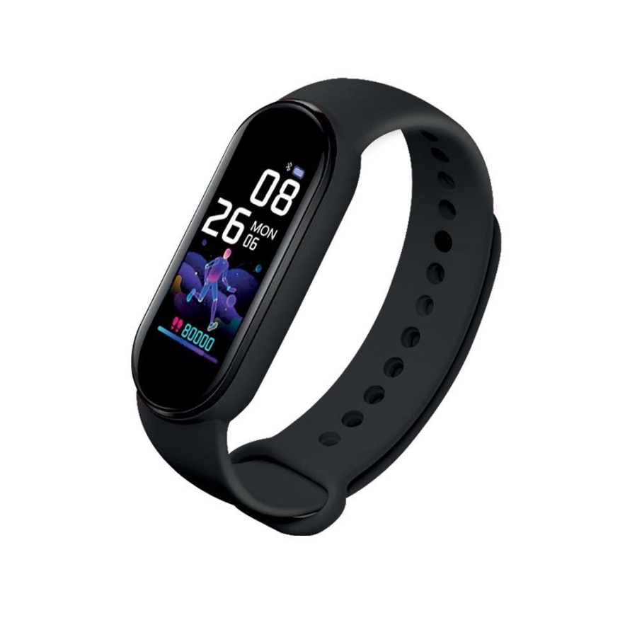 MF Product MF0801 Adım Sayar Uyku Takip Müzik Kontrol Spor Mod BT Akıllı Saat Bileklik Siyah - 1