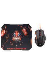MF Product Strike 0119 Kablolu Rgb Gaming Mouse + Mouse Pad Turuncu - 1