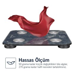 Nautica BT600 Pilli BT Vücut Analizli Yağ Kas Su Ölçer Hassas Akıllı Tartı Baskül Mavi - 4