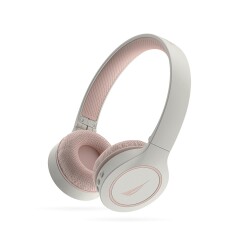 Nautica H120 Stereo Kablosuz BT Mikrofonlu Kulaküstü Kulaklık Beyaz Pembe - 1