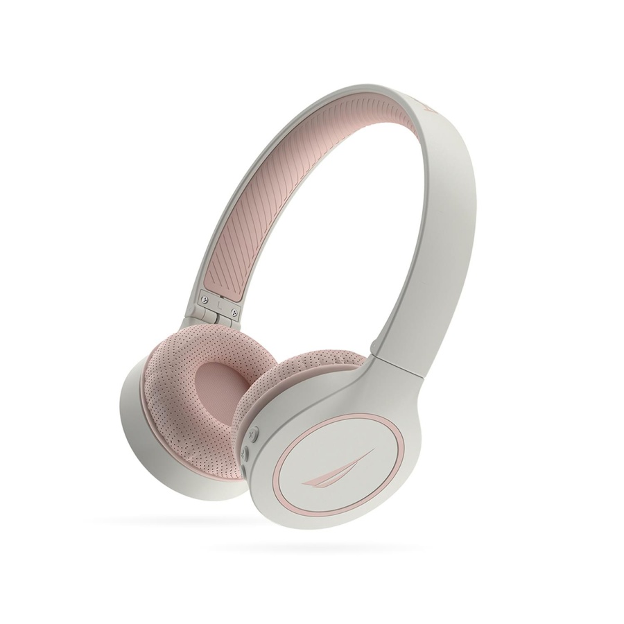 Nautica H120 Stereo Kablosuz BT Mikrofonlu Kulaküstü Kulaklık Beyaz Pembe - 1
