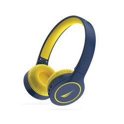 Nautica H120 Stereo Kablosuz BT Mikrofonlu Kulaküstü Kulaklık Navy Sarı - 1