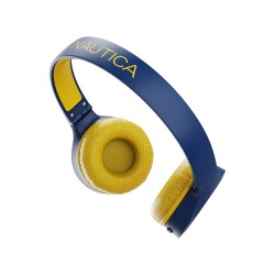 Nautica H120 Stereo Kablosuz BT Mikrofonlu Kulaküstü Kulaklık Navy Sarı - 3