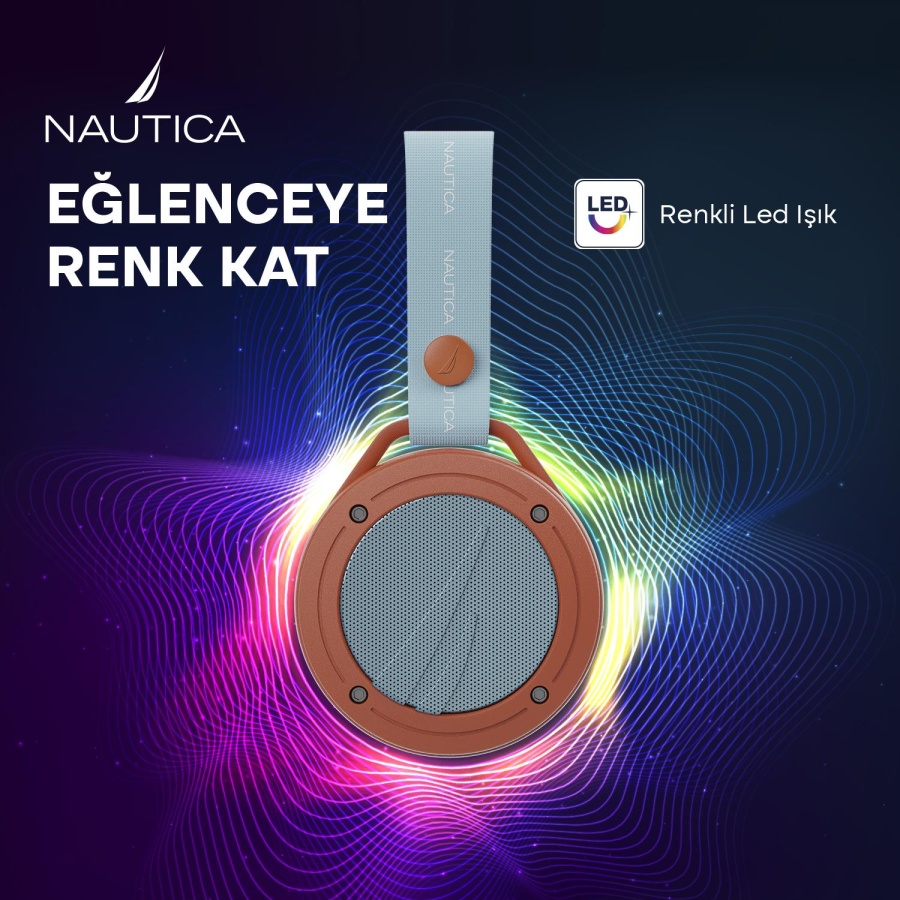 Nautica S20 Taşınabilir BT Speaker, Hoparlör, Ses Bombası Turuncu Mavi - 4