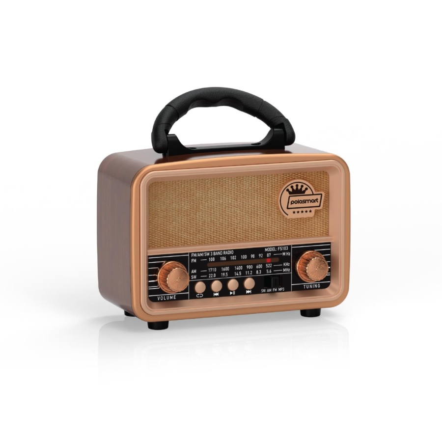 Polosmart FS103 Nostaljik Radyo Kahverengi - 1