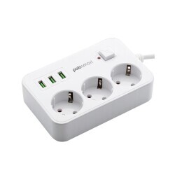 Polosmart MP08 Termal Akım Korumalı Uzatma Kablosu 2m - Beyaz - 1