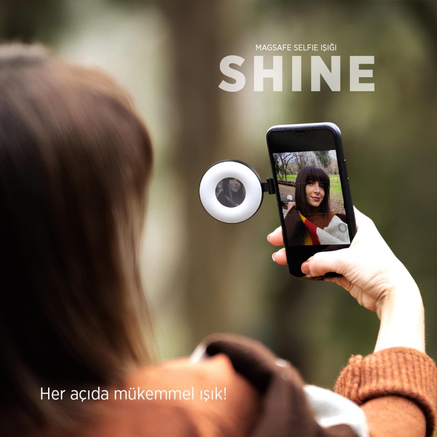 Polosmart PBS158 Şarjlı Dokunmatik Magsafe Selfie Işığı - 3