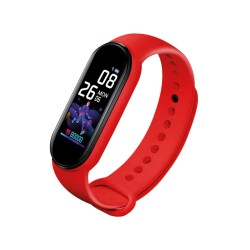 Polosmart PBS163 Akıllı Bileklik Bluetooth 5.1 Dokunmatik Tuşlu Titreşimli Spor Bilekliği Kırmızı - Polosmart