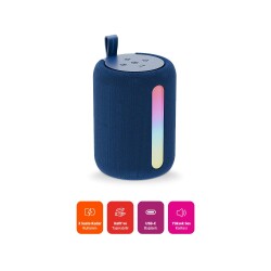 Polosmart PBS228 Işıklı Taşınabilir Kablosuz BT Speaker Hoparlör 1200 mAh Navy - 3