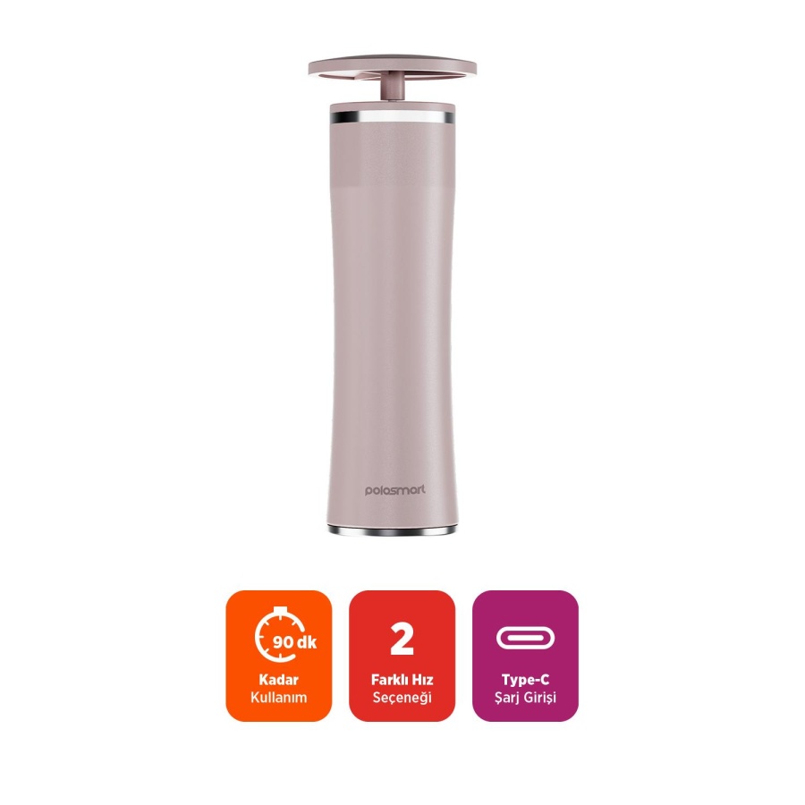 Polosmart PBS701 Type-C Şarj Girişli 2 Modlu Topuk Törpüsü Pembe - 2
