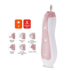 Polosmart PBS801 Işıklı 6 Başlıklı Manikür Pedikür Seti Pembe - 2