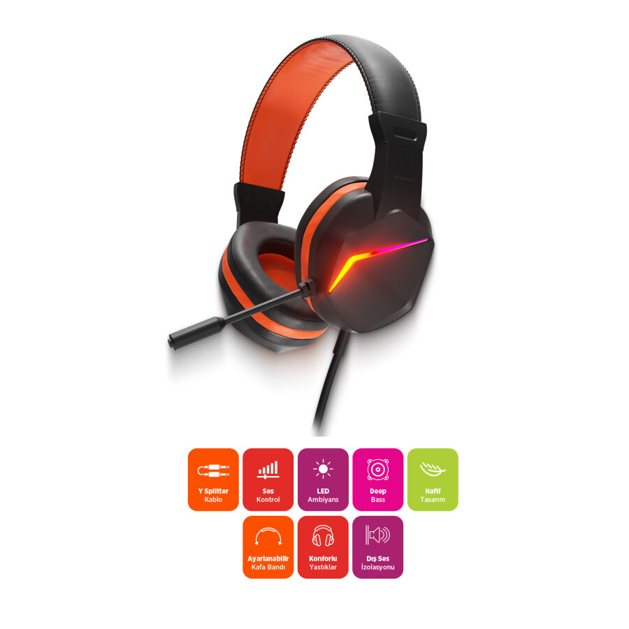 Polosmart PGM27 Kablolu Kulaküstü Gaming Kulaklık Siyah - 2