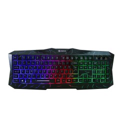 Polosmart PGM29 RGB LED Aydınlatmalı Kablolu Oyuncu Klavyesi 104 Tuşlu Ergonomik Multimedya Siyah - 1