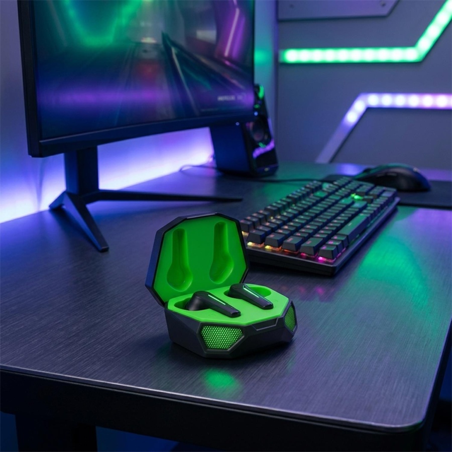 Polosmart PGM32 Dokunmatik Kablosuz Bluetooth 5.3 Gaming Oyuncu Kulaklık Siyah - 4