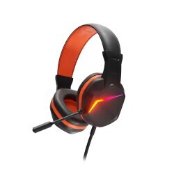Polosmart PGS101 Kablolu Kulak Üstü Led Aydınlatma Hareketli Mikrofon Gaming Oyuncu Kulaklık Siyah - 1