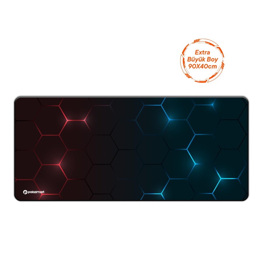 Polosmart PGS305 90x40 cm XL Oyuncu Mouse Pad 4 mm Kalın Kaydırmaz Kauçuk Taban Yüksek Hassasiyetli - 1