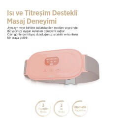Polosmart PSC121 Isıtmalı Titreşimli Karın Kemeri 3 Sıcaklık 3 Titreşim Modu Şarjlı Özel Gün Kemeri - 2