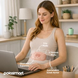 Polosmart PSC121 Isıtmalı Titreşimli Karın Kemeri 3 Sıcaklık 3 Titreşim Modu Şarjlı Özel Gün Kemeri - 3