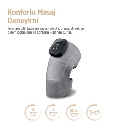 Polosmart PSC122 Isıtmalı ve Titreşimli Diz Omuz Masaj Cihazı Dijital Ekranlı Şarjlı Masaj Aleti - 2