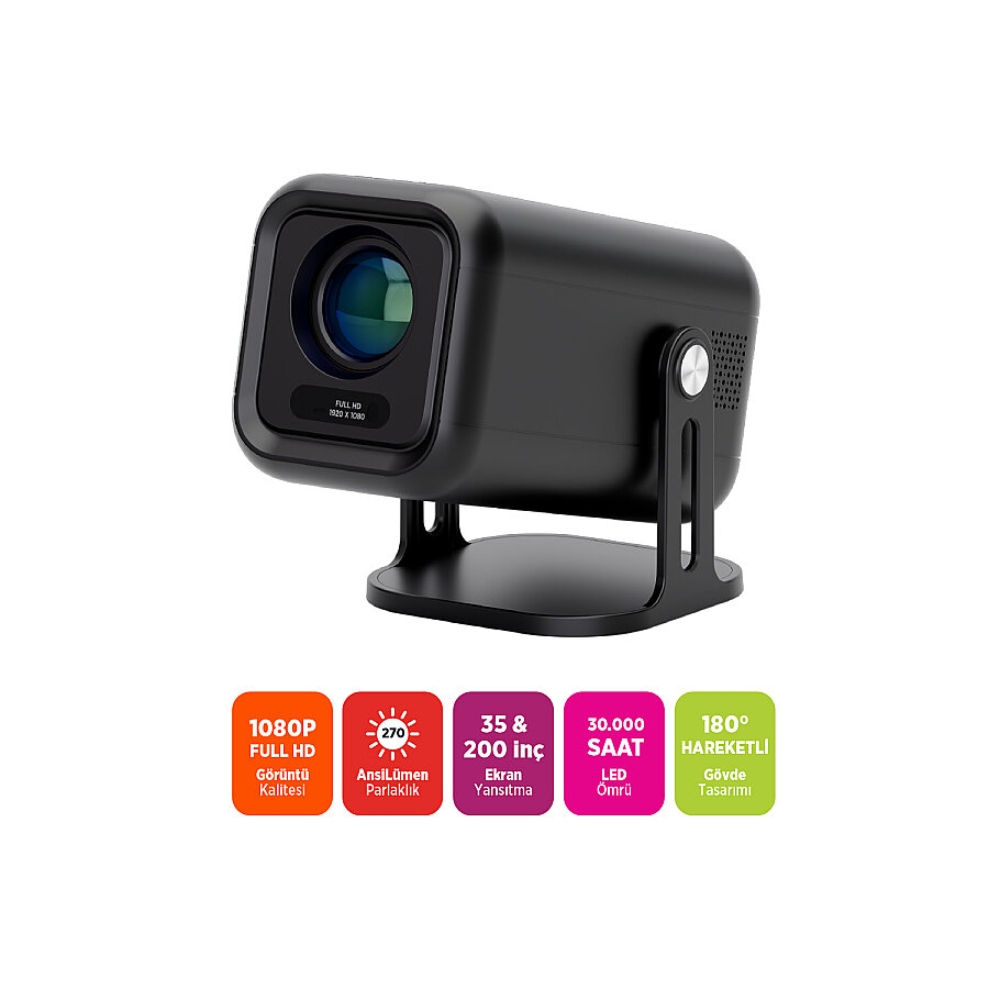 Polosmart PSM150 Taşınabilir Projeksiyon Cihazı - 4