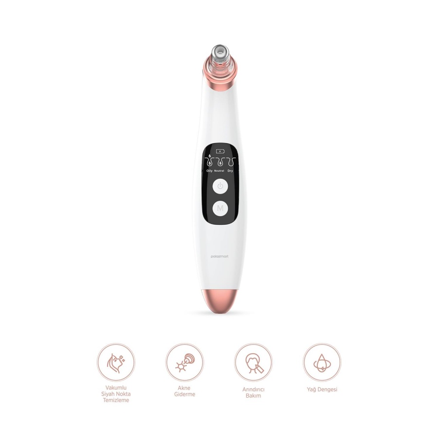 Polosmart PSR101 Siyah Nokta Temizleme Cihazı 6 Başlıklı 3 Kademeli Vakumlu Cilt Temizleme Aleti - 1