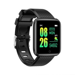 Polosmart PSSW16 Titreşimli Akıllı Saat Bileklik Siyah - 2