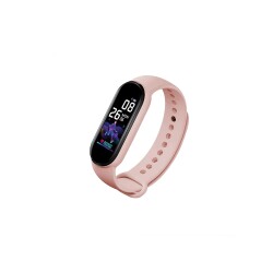 Polosmart PSSW17 Akıllı Bileklik 5.1V Titreşimli Bluetooth Adım Sayar Kalp Atışı Uyku Takibi Pembe - Polosmart