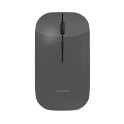 Polosmart PSWM14 Hibrit BT & Wireless Şarj Edilebilir Kablosuz Mouse Koyu Gri - 1